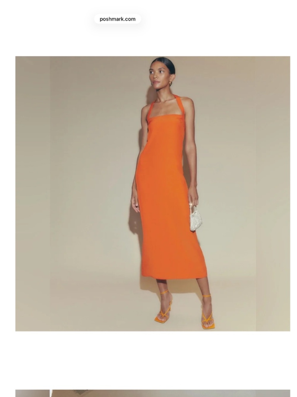 NWT Reformation Alli silk dress Citrus Halter SZ8